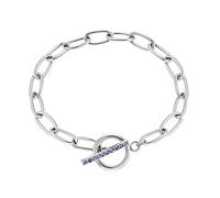 NOELANI Armband Edelstahl Damen Armschmuck, mit Zirkonia synth., 19 cm, Silber, Kommt in Schmuck Geschenk Box, 2032332