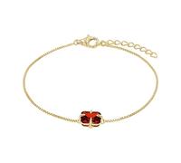 NOELANI Armband mit Anhänger für Damen, Silber 925, mit Zirkonia, 16+3 cm, gold, Geschenkidee, kommt in Schmuck Geschenk Box, 2100064