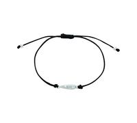 NOELANI Armband mit Anhänger für Damen, Silber 925 und Textil, mit Zirkonia, 16-23 cm, silber, Geschenkidee, kommt in Schmuck Geschenk Box, 2100018