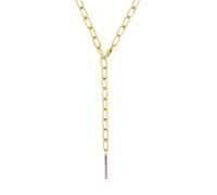NOELANI Collier Edelstahl Damen Halsschmuck, mit Zirkonia synth., 60 cm, Gold, Kommt in Schmuck Geschenk Box, 2032840
