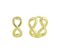NOELANI Creole für Damen, Silber 925, 13 mm, gold, Infinity-Anhänger, Geschenkidee, kommt in Schmuck Geschenk Box, 2100028