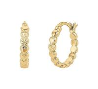 Paar Creolen NOELANI "Herzen, 2036988" Ohrringe Gr. Silber 925 (Sterlingsilber), gelb (gelbgoldfarben) Damen Creolen (35678509-0)