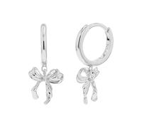 NOELANI Creolen 925 Sterling Silber Damen Ohrschmuck, 2,4 cm, Silber, Schleife, Kommt in Schmuck Geschenk Box, 2039647