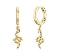 NOELANI Creolen 925 Sterling Silber Damen Ohrschmuck, 2,5 cm, Gold, Schlange, Kommt in Schmuck Geschenk Box, 2031583