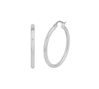 NOELANI Creolen 925 Sterling Silber Damen Ohrschmuck, 2,5 cm, Silber, Kommt in Schmuck Geschenk Box, 2034799