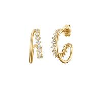 NOELANI Creolen 925 Sterling Silber Damen Ohrschmuck, mit Zirkonia synth., 1,6 cm, Gold, Kommt in Schmuck Geschenk Box, 2031568