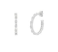 NOELANI Creolen 925 Sterling Silber Damen Ohrschmuck, mit Zirkonia synth., 2 cm, Gold, Kommt in Schmuck Geschenk Box, 2030158