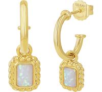 NOELANI Creolen Damen, Gold, onesize, 8 mm, Blau, Silber 925, gelbvergoldet 2037904