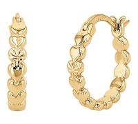 Paar Creolen NOELANI "Herzen, 2036988" Ohrringe Gr. Silber 925 (Sterlingsilber), gelb (gelbgoldfarben) Damen Creolen (35678509-0)