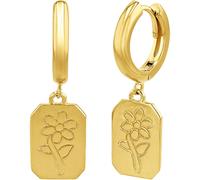 NOELANI Creolen Damen, Gold, onesize, Blume, 13 mm, Silber 925, gelbvergoldet 2037938
