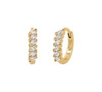 Paar Creolen NOELANI "2036995, 2036999" Ohrringe Gr. Silber 925 (Sterlingsilber), weiß (gelbgoldfarben, weiß, weiß) Damen Creolen (43100459-0)