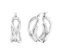 NOELANI Creolen Edelstahl Damen Ohrschmuck, 2,7 cm, Silber, Kommt in Schmuck Geschenk Box, 2031735