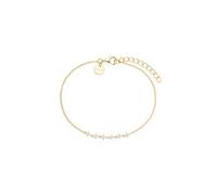 NOELANI Damen Armband vergoldet aus 925er Sterling Silber mit synthetischen Zirkonia (16 + 3 cm), Gold, Kommt in Schmuck Geschenk Box, 2031574