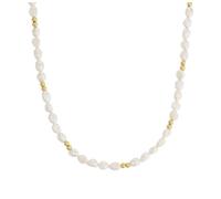 NOELANI Kette Damen 925 Sterling Silber mit Anhänger und Süßwasserzuchtperle 37+5 cm Gold