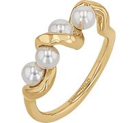 NOELANI Ring Edelstahl Damen Ringe, mit Muschelkernperle, Gold, Kommt in Schmuck Geschenk Box, 2036958