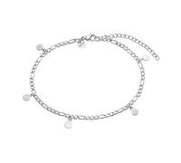 NOELANI Fußkette Edelstahl Damen Sommerschmuck, 22+5 cm, Gold, Coin, Kommt in Schmuck Geschenk Box, 2032152