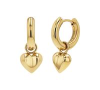 NOELANI Creolen Edelstahl Damen Ohrschmuck, 2 cm, Gold, Herz, Kommt in Schmuck Geschenk Box, 2039660