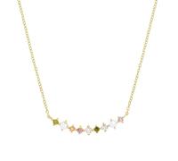 NOELANI Halskette 925 Sterling Silber Damen Halsschmuck, mit Zirkonia synth., 40+5 cm, Gold, Kommt in Schmuck Geschenk Box, 2036071