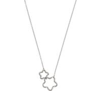 NOELANI Kette mit Anhänger Damen, Silber, Rosa, Lila, 1,6 mm, Silber 925, gelbvergoldet 2037911