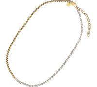NOELANI Collier Edelstahl Damen Halsschmuck, mit Zirkonia synth., 37+5 cm, Gold, Kommt in Schmuck Geschenk Box, 2033727