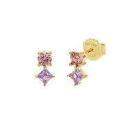 NOELANI Ohrstecker 925 Sterling Silber Damen Ohrschmuck, mit Zirkonia synth., 0,9 cm, Gold, nein, Kommt in Schmuck Geschenk Box, 2037917