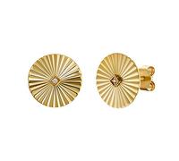 NOELANI Ohrstecker 925 Sterling Silber Damen Ohrschmuck, mit Zirkonia synth., 1,2 cm, Gold, Kommt in Schmuck Geschenk Box, 2031648