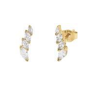 NOELANI Ohrstecker 925 Sterling Silber Damen Ohrschmuck, mit Zirkonia synth., 1,4 cm, Gold, Kommt in Schmuck Geschenk Box, 2036998