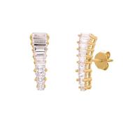 NOELANI Ohrstecker 925 Sterling Silber Damen Ohrschmuck, mit Zirkonia synth., 1,7 cm, Gold, Kommt in Schmuck Geschenk Box, 2034660