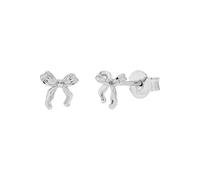 NOELANI Ohrstecker 925 Sterling Silber Damen Ohrschmuck, 0,6 cm, Silber, Schleife, Kommt in Schmuck Geschenk Box, 2039646