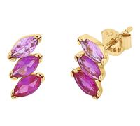 NOELANI Ohrstecker 925 Sterling Silber Damen Ohrschmuck, mit Zirkonia synth., 1 cm, Gold, Kommt in Schmuck Geschenk Box, 2037023