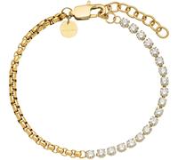 NOELANI Armband Edelstahl Damen Armschmuck, mit Zirkonia synth., 16+3 cm, Gold, Kommt in Schmuck Geschenk Box,