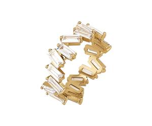 NOELANI Ring 925 Sterling Silber Damen Ringe, mit Zirkonia synth., Gold, Kommt in Schmuck Geschenk Box, 2034789