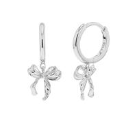 NOELANI Creolen 925 Sterling Silber Damen Ohrschmuck, 2,4 cm, Silber, Schleife, Kommt in Schmuck Geschenk Box, 2039647