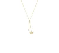 NOELANI Y-Collier 925 Sterling Silber Damen Halsschmuck, 40+5 cm, Gold, Schmetterling, Kommt in Schmuck Geschenk Box, 2039630