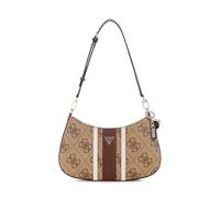 Guess Schultertasche Noelle II Top Zip Latte-Logo 29 cm Braun