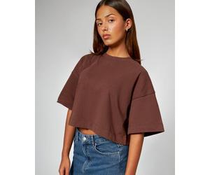 noemvri fashion label Cropped T-Shirt Susa braun M/L