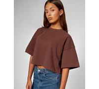 noemvri fashion label Cropped T-Shirt Susa braun XL/XXL