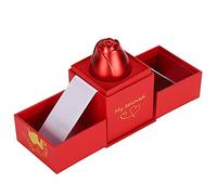 NOENNULL Schmuck Halskette Rose Flower Box Elegante Halskette aus Aluminiumlegierung für Valentinstagsgeschenk für Frau
