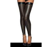 Noir Handmade halterlose Strümpfe in schwarz - Größe S