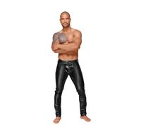 Noir Handmade Wetlook-Herrenhose mit PVC-Zierfalten - S - Schwarz, 1er Pack(1 x 1 milliliters)