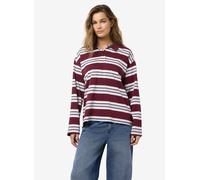 Noisy May - Bekleidung NMAURA L/S STRIPED POLO SHIRT JRS - Bordeaux - Größe M