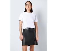 Noisy May Damen Nmclara Penny Pu Hw Slit Skirt Noos Rock, Schwarz, XL EU