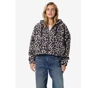Noisy May - Bekleidung NMCUDDLE CROP HOOD LEO JACKET - Schwarz - Größe L