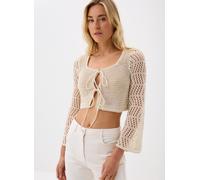 Noisy May - Bekleidung NMGIANNA LS CROP KNIT CARDIGAN FWD - Beige - Größe XS
