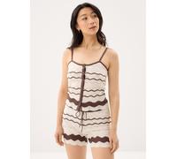 Noisy May - Bekleidung Nmsadie S/L Strap Knit Top - Beige - Größe S