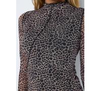 Noisy May - Bekleidung NMSTEFFI LS HIGH NECK MESH TOP JRS - braun - Größe L