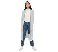 Noisy May Cardigan NMCITY Long mit aufgesetzten Taschen Hellgrau Melange Damen M