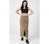 Noisy May - Cord Kath Slit Long Silver Mink - Rock - Braun - L - 98% Baumwolle, 2% Elastan Braun L