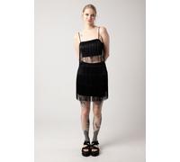 Noisy May - Dallas Singlet Black Fringes - Oberteil - Schwarz - XL - 95% Baumwolle, 5% Elastan,Jersey Schwarz XL