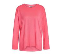 Noisy may Damen Einfarbiges Langarm Shirt Lockeres Basic Stretch Pullover Rundhals Oberteil NMMATHILDE, Farben:Rosa, Größe:XS